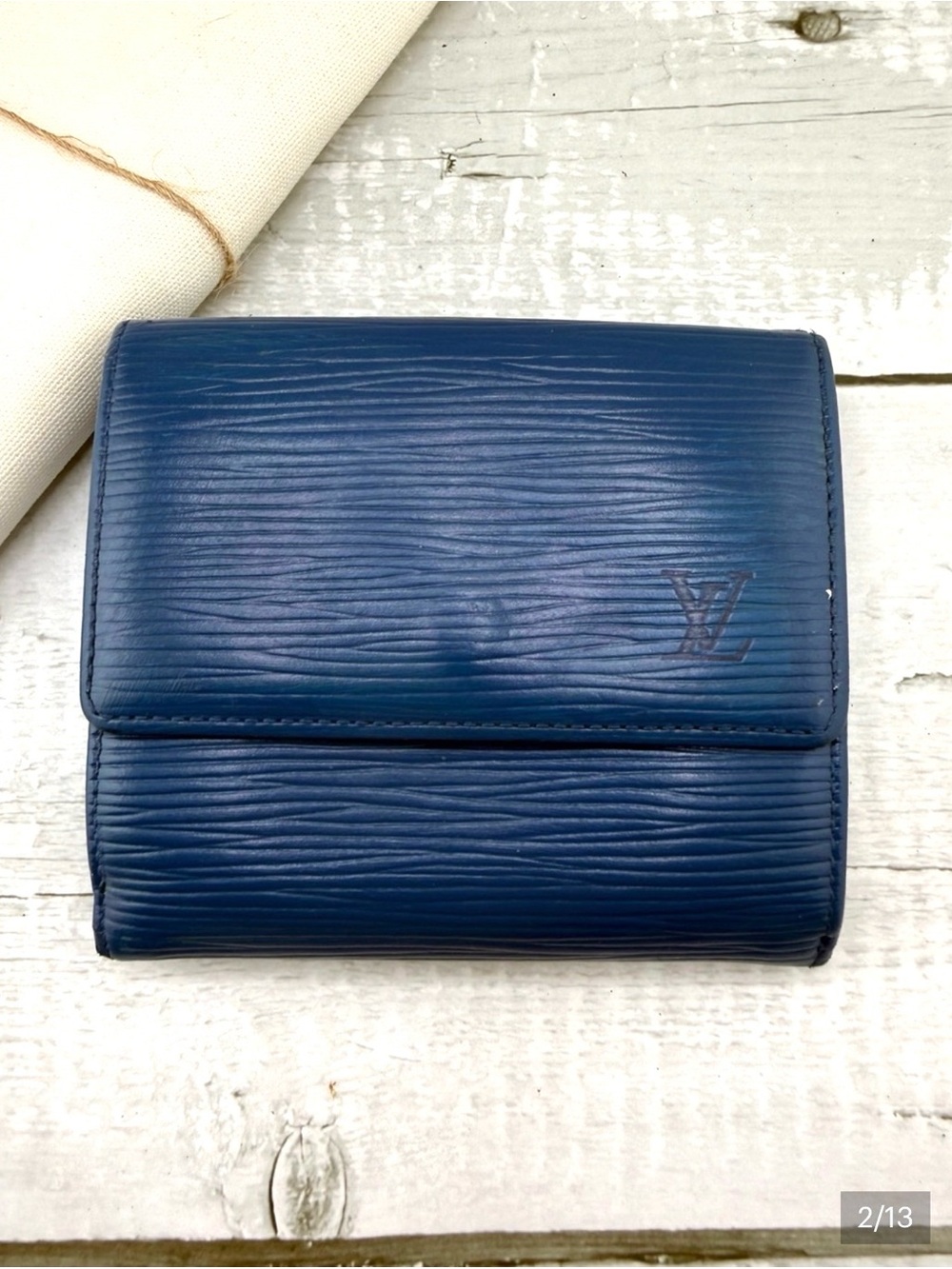 AUTHENTIC Louis Vuitton Marco Wallet. Blue.